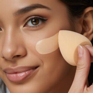 aplikacja podkładu gąbką