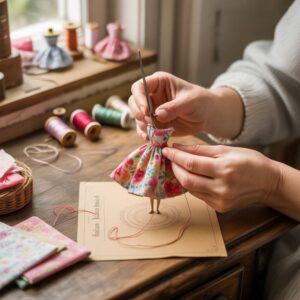 miniaturowa sukienka na lalkę